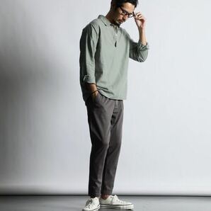 The DUFFER of ST.GEORGE LINEN BLEND SKIPPER SHIRT：綿麻素材 スキッパーシャツ Sの画像3