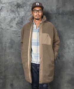 The DUFFER of ST.GEORGE BOA FLEECE LONG COAT：ボアアウター ロングコート　XL