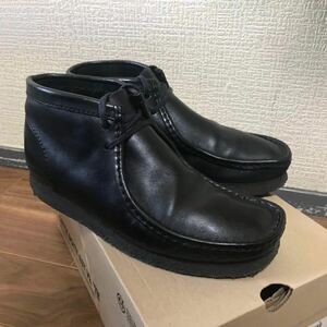  Clarks Wallabee Boot / мужской wala Be ботинки ( чёрная кожа )uk8