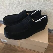 「CLARKS」 WALLABEE LOAFER/ワラビーローファー　uk9 ブラック_画像1