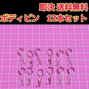 即決《送料無料》 ボディ ピン 12本　　　　 ラジコン クリップ tt01 tt02 ドリパケ YD-2 タミヤ ヨコモ フタバ サンワ　クリップ スナップ