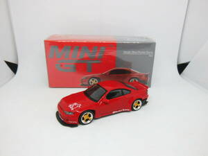 TMS MODEL MINI GT NISSAN SILVIA ROCKET BUNNY RED ミニGT ニッサン シルビア ロケットバニー レッド