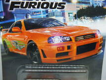 【最後の在庫：貴重】HOTWHEELS FAST&FURIOUS NISSAN SKYLINE GT-R[BNR34] ホットウィール ワイルドスピード ニッサン スカイラインGT-R 2_画像2