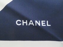 T01 CHANEL シャネル ココマーク 宇宙 シルク 大判スカーフ ネイビー/ホワイト_画像7