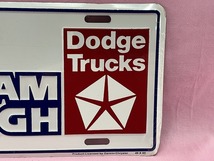 240118●値下げ○Dodge Trucks　ダッジ ラム　RAM TOUGH　ロゴプレート　ライセンスプレート　アメ車　雑貨　現状品○●_画像4