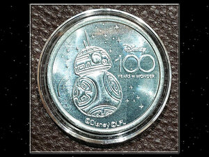  Star Wars /USDL2023 Disney 100 anniversary commemoration collectable coin /BB-8/ Droid / Disney Land /STAR WARS/ Mickey Mouse / medal 