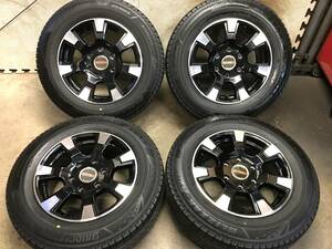 【NV350キャラバン】溝有21年製215/65R16 BS VRX3スタッドレスタイヤ 16×7J+43 PCD139.7 6H ESSEXアルミホイール ４本　E26/E25キャラバン