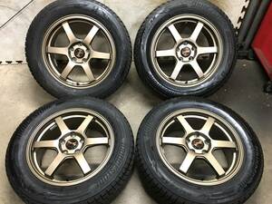 225/60R17溝有19年製BS DM-V3スタッドレスタイヤ 17×7J+38 PCD114.3 5H J-TECHアルミホイール4本 D5,アウトランダー,30/20アルファード