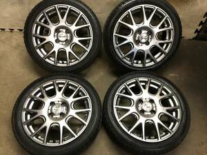 【195/45R16】NANKANG スタッドレスタイヤ【16×6.5J+45 PCD100 4H】アルミホイール 4本 アクア,ヤリス,ヴィッツ,フィット,スイフト