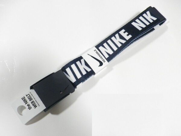 Nike Repeat Logo Reversible Web Belt ネイビー