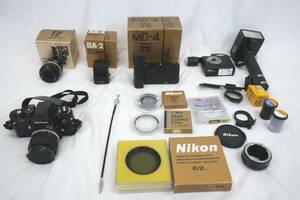 NIKON F3 一眼レフフィルムカメラ 他まとめ売り レンズ ストロボ ニコン QVQ-47