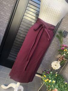 新品　ミナコ☆ヨコモリ　ボルドー　大きいサイズ３L　巻きスカート　送料230円　