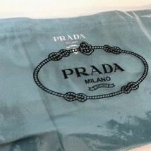 新品未使用 プラダ PRADA 箱付き エコバッグ キャンバス ノベルティ 送料無料 ランチバッグ ロゴ ブルー メンズ レディース トートバッグ_画像8