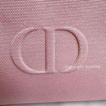 新品 ディオール Dior ポーチ ピンク 化粧ポーチ ロゴ ボタン式 ノベルティ キャンバス コットン ブランド コスメ_画像4