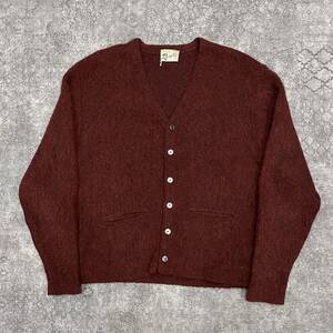 Vintage 1960s Rojati Mohair Cardhigan モヘア カーディガン レッド ブラック 60年代 ヴィンテージ ビンテージ