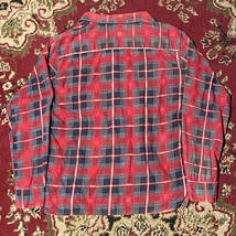 60s Thomas Holls Printed Flannel Shirt プリントネルシャツ オンブレチェックシャツ ブラック レッド ヴィンテージ ビンテージ vintage_画像2