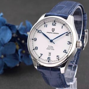 メンズ 腕時計 機械式 自動巻時計 クラシック シンプル 青 白 オマージュウォッチ クラシカル 青針