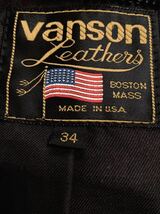 極上 美品 USA製 VANSON バンソン MODEL B シングル ライダースジャケット 黒 MADE IN USA ショット ラングリッツ ハーレー_画像7