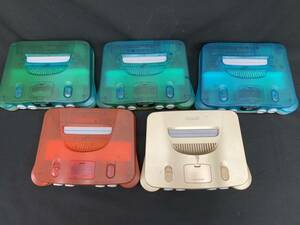 【動作確認済】 NINTENDO 64 クリアブルー クリアレッド ゴールド 本体 [NUS-001] 5体 ターミネーターパック付き