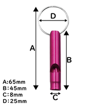 アルミ製 ホイッスル グリーン 5本セット アルマイトカラー 防犯 防災グッズ 笛 呼笛 護身用具 アウトドア スポーツ キーホルダー_画像3