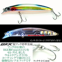 ソルトルアー フローティングミノー 18g 115mm AncienHunter リップルSF-115 カラー レッドヘッド 強度重視のBKK製フック装備 釣り具_画像8