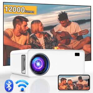 プロジェクター 1080PフルHD WiFi&Bluetooth 輝度アップ 家庭用 HDMI / AV / USBポートを内蔵