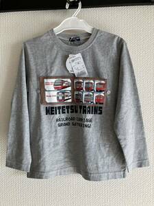 Hungry Heart ハングリーハート 名鉄 電車 図鑑風仕掛け 長袖 Ｔシャツ ロンt トップス キッズ 130 男の子