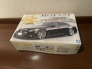 【絶版】アオシマ　クラウン　210系 アスリート　プラモデル　ROJAM ホイール 極(kiwami) super vip car ジャンク