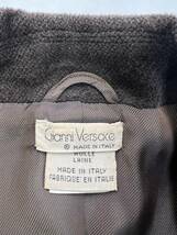 超稀少 80s 初期 Gianni Versace オーバーサイズコート 上質肉厚ウール 一重仕立て ドロップショルダー ユーロヴィンテージ_画像10