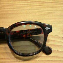 MOSCOT　LEMTOSH モスコット　レムトッシュ TORTOICE　べっ甲　鼈甲　度なし 鼻盛り加工済み　グリーンレンズ　ブルーレンズ　サングラス_画像3