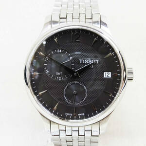 USED★稼働品【TISSOT】ティソ T063639A メンズ 腕時計 デイト 3針 クロノグラフ GMT SS ブランド時計★