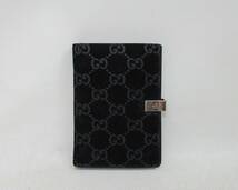 １円★中古【GUCCI】グッチ 手帳 スケジュール帳カバー ブラック GGキャンバス 031-0416-0928_画像1