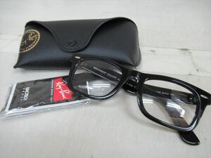 1円★中古品【レイバン】眼鏡 伊達メガネ RB5194 WAYFARER SQUARE ケース付き ブランド小物