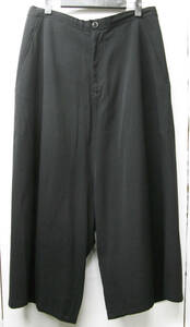 Y's Yohji Yamamoto OVERSIZED WOOL SARUEL PANTS BRAND NEW（ ワイズ ヨウジヤマモト 腰ヒモ ワイド サルエル パンツ 新品 タグ 1 黒