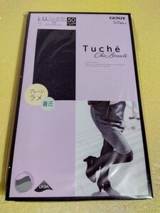 グンゼ　Tuche　50デニール相当　ラメタイツ　L〜LLサイズ　カラー ロイヤルネービー　1足