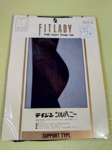 FIT LADY　ブライト サポート スルー タイプ　パンティストッキング　S〜Lサイズ　カラー ブラック(ネービーかも)　1足