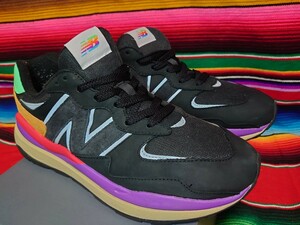 New Balance M5740 LB BLACK ニューバランス レインボー ブラック 中古 US10 28cm マルチカラー