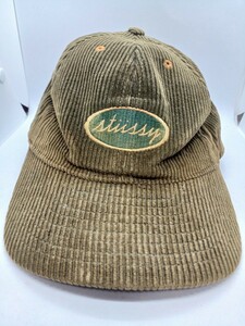 1円　STUSSY　ステューシー キャップ コーデュロイキャップ MADE IN USA オールドステューシー OLDSTUSSY 古着 レア 希少