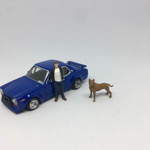 1/64 ピットブル　犬　トミカサイズ