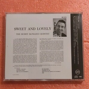 美品 CD 国内盤 帯付 バディ デフランコ スウィート アンド ラヴリー BUDDY DE FRANCO SWEET AND LOVELY ROBERT WHITE SONNY CLARKEの画像3
