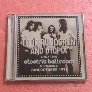 2CD Todd Rundgren And Utopia Live At The Electric Ballroom トッド ラングレン