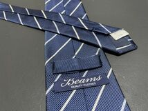 【美品】BEAMS　ビームス　レジメンタル柄　ネクタイ　3本以上送料無料　ネイビー_画像2