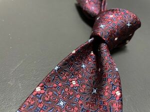 【新古品】BrooksBrothers　ブルックスブラザーズ　花柄　ネクタイ　3本以上送料無料　ワインレッド系