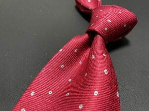 【超美品】BVLGARI　ブルガリ　ドット柄　ネクタイ　3本以上送料無料　ピンク系