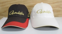がまかつ G杯 ビッグトーナメント キャップ 2点セット GAMAKATSU CAP BIG TOURNAMENT 非売品 帽子 白 黒 釣り_画像2