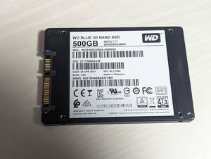 WD内蔵ハードディスクSSD500GB【動作確認済み】220628　