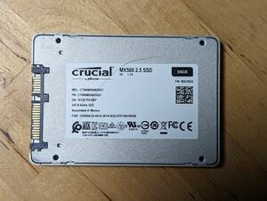 CRUCIAL内蔵ハードディスクSSD 500GB【動作確認済み】240710　　