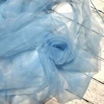 オーガンジー チュール 背景布 生地 飾り付け 誕生日 写真撮影 パーティー ブルー 結婚式 ハンドメイド 素材 衣装 ウェルカムスペース 裁縫_画像5