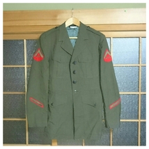 ☆美品☆ 米軍 COAT MEN'S WOOL SERGE GREEN,MC SH 2234 ウールジャケット サイズ40L カーキ_画像1