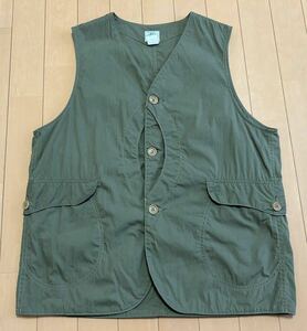 ポストオーバーオールズ ロイヤルトラベラー ベスト　ROYAL TRAVELER VEST サイズM セージ　POST OVERALLS 